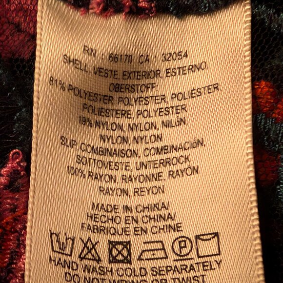 Moulinette Soeurs Womens Size S Green Pink Floral Embroidered Mesh Tunic Dress - Picture 10 of 11